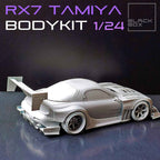 Tamiya Mazda RX-7 Time Attack Widebody Kit with Wheels & Lowered Suspension – 1/24 Scale