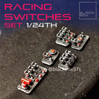 Racing Switches Interior Detail Set – 5 Designs – 1/24 Scale