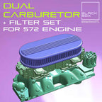 Dual Carburetor Set with Filters for 572 Engine