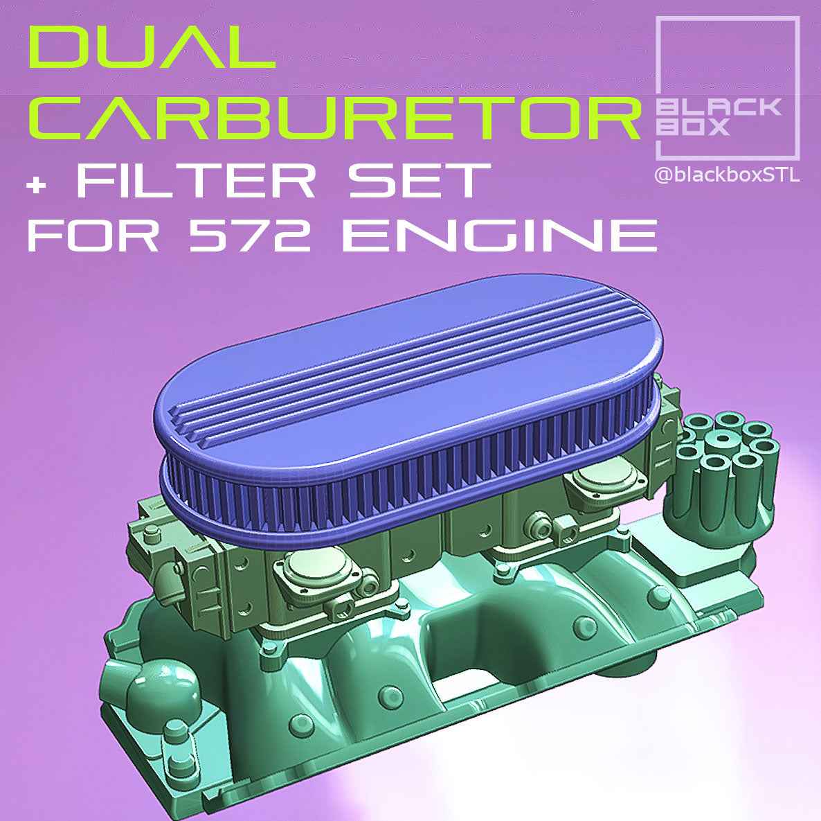 Dual Carburetor Set with Filters for 572 Engine