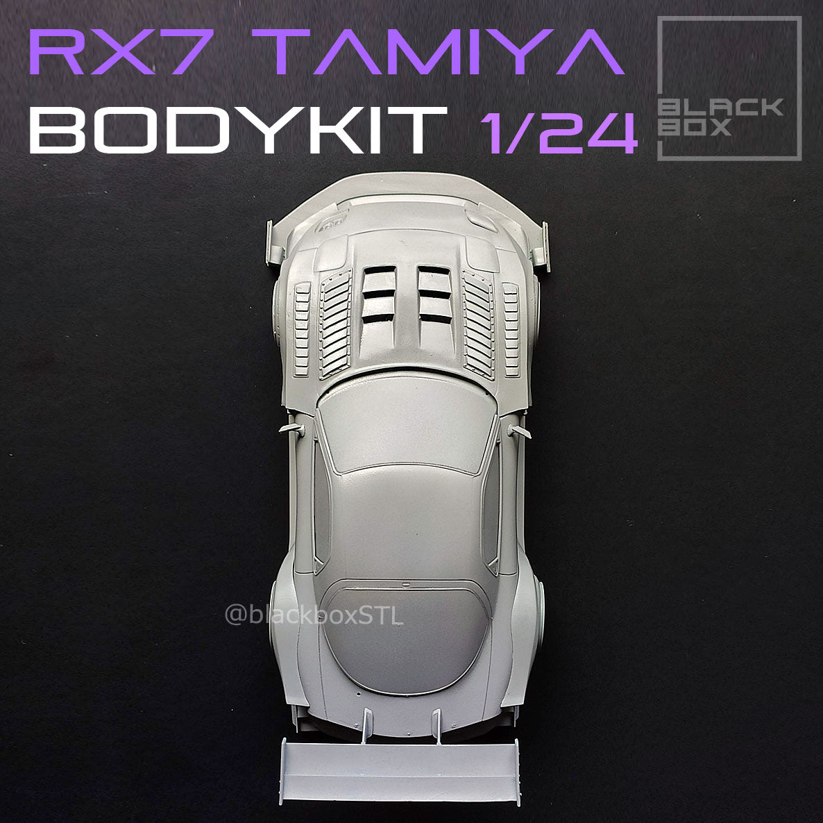 Tamiya Mazda RX-7 Time Attack Widebody Kit with Wheels & Lowered Suspension – 1/24 Scale