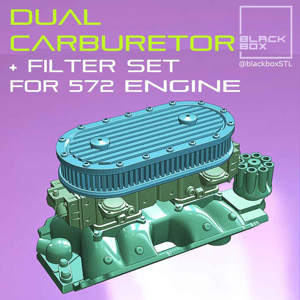 Dual Carburetor Set with Filters for 572 Engine