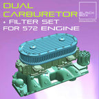Dual Carburetor Set with Filters for 572 Engine