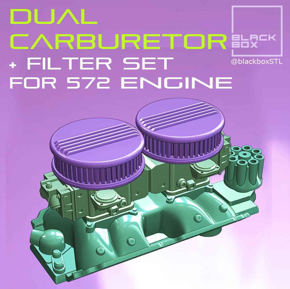 Dual Carburetor Set with Filters for 572 Engine