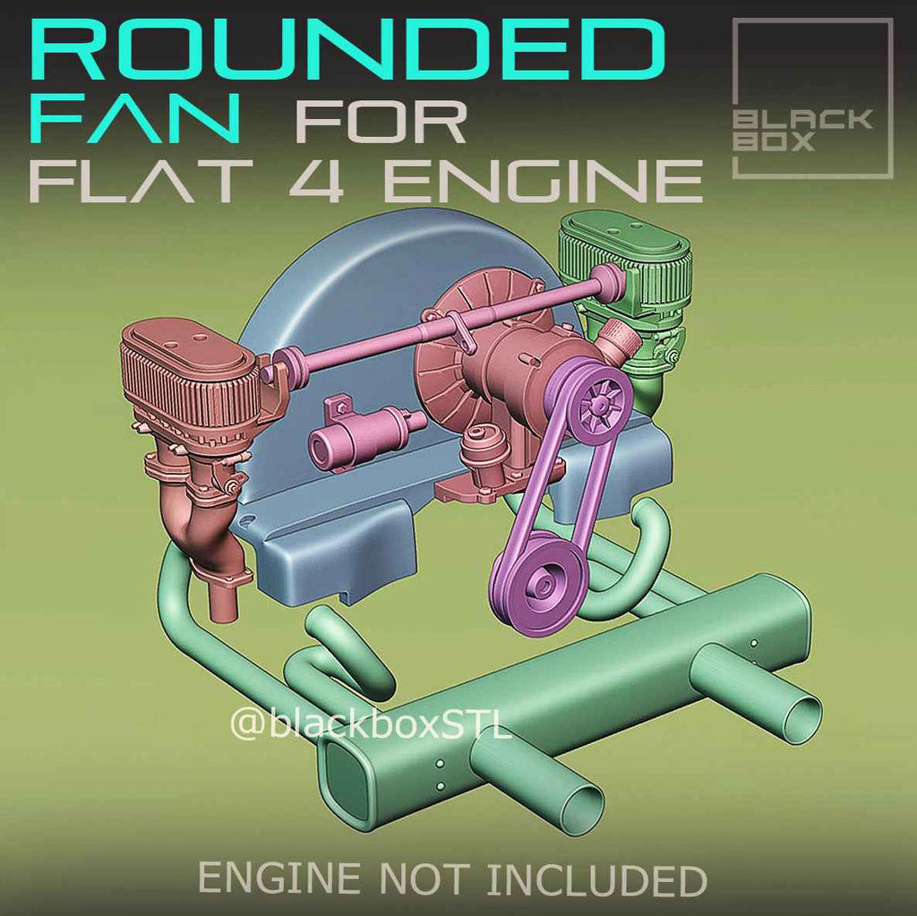 Flat Four Boxer Rounded Fan Upgrade Kit – 1/24 Scale