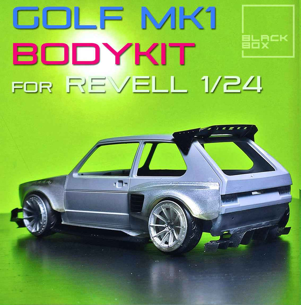 Revell Volkswagen Golf Mk1 Widebody Body Kit with Wheels & Lowered Suspension – 1/24 Scale