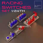 Racing Switches Interior Detail Set – 5 Designs – 1/24 Scale