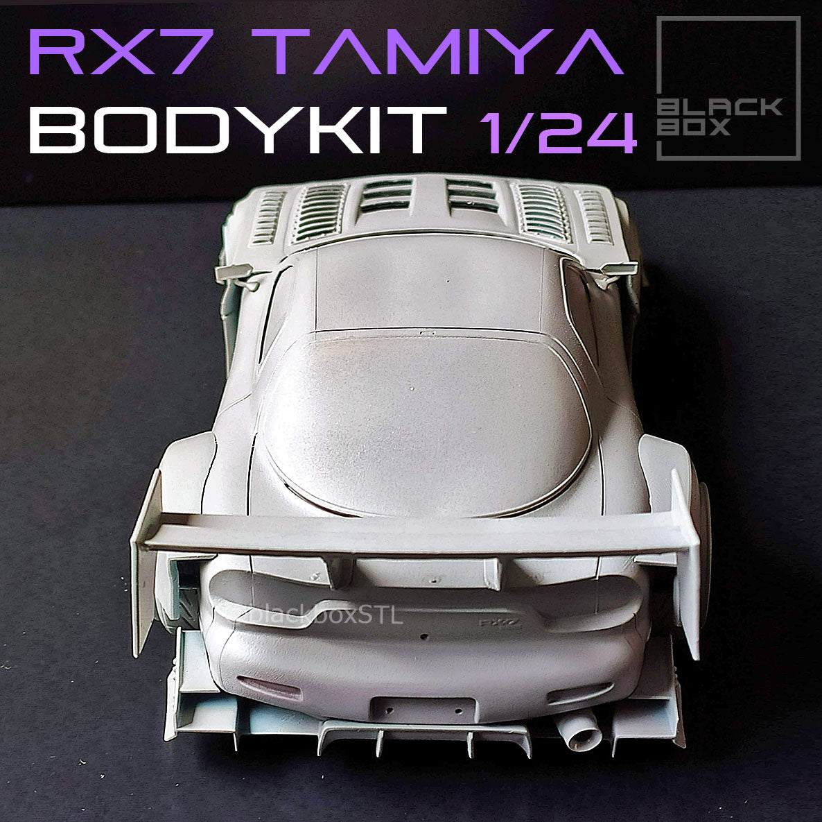 Tamiya Mazda RX-7 Time Attack Widebody Kit with Wheels & Lowered Suspension – 1/24 Scale