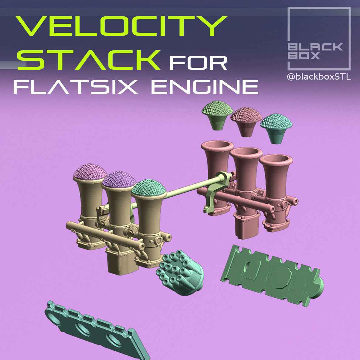 Flat Six Boxer Velocity Stack Upgrade Kit – 1/24 Scale