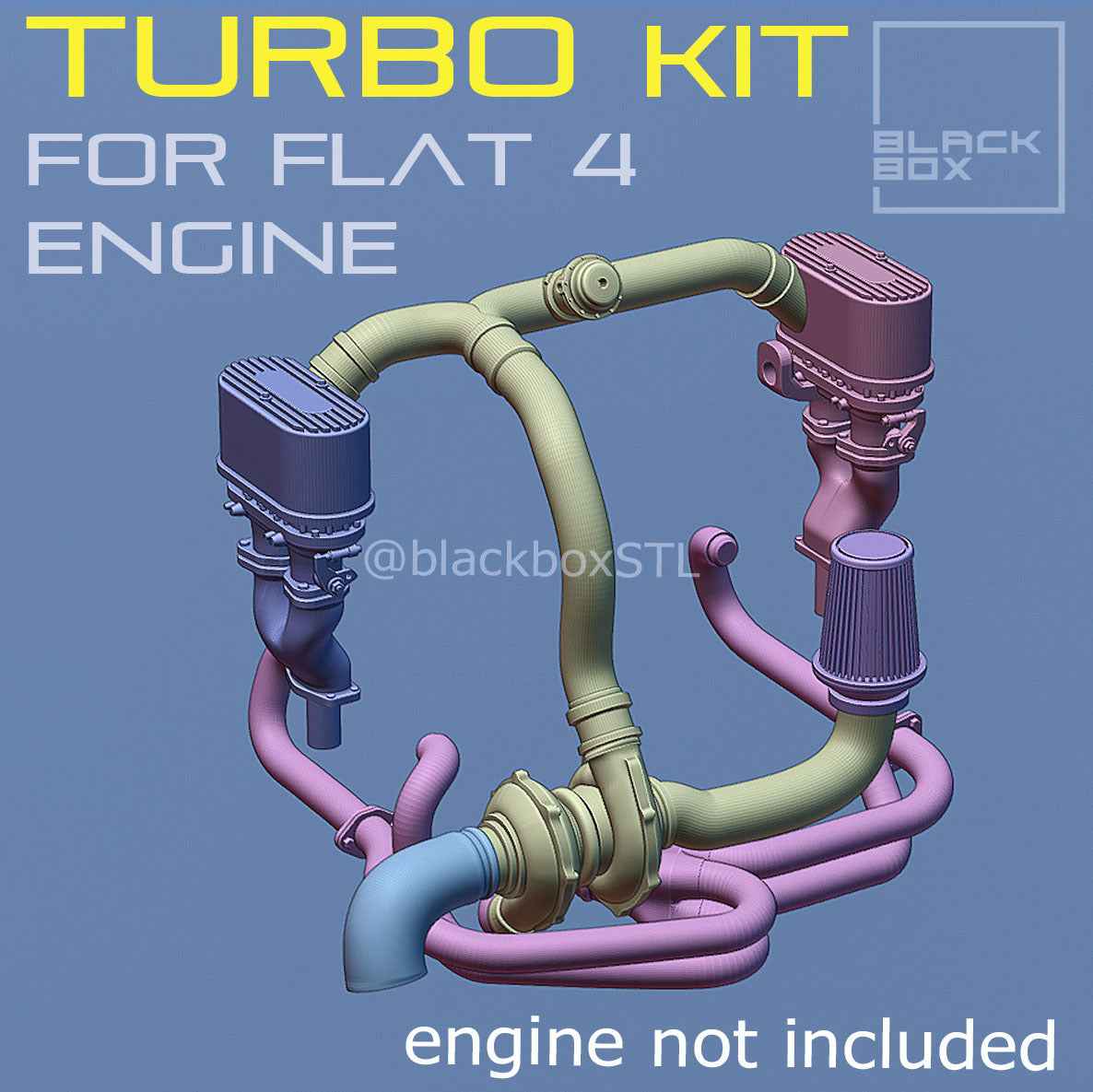 Flat Four Boxer Turbo Upgrade Kit – 1/24 Scale