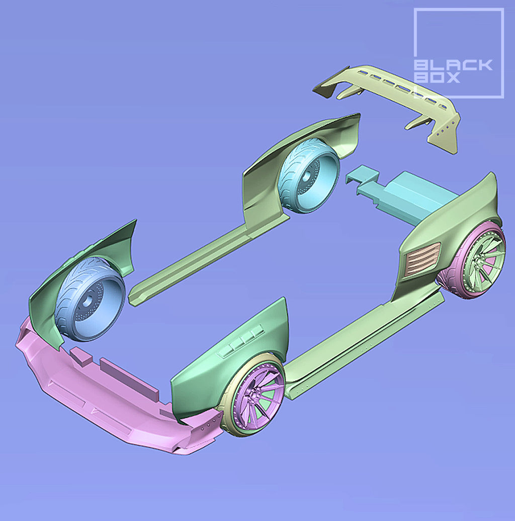 Revell Volkswagen Golf Mk1 Widebody Body Kit with Wheels & Lowered Suspension – 1/24 Scale