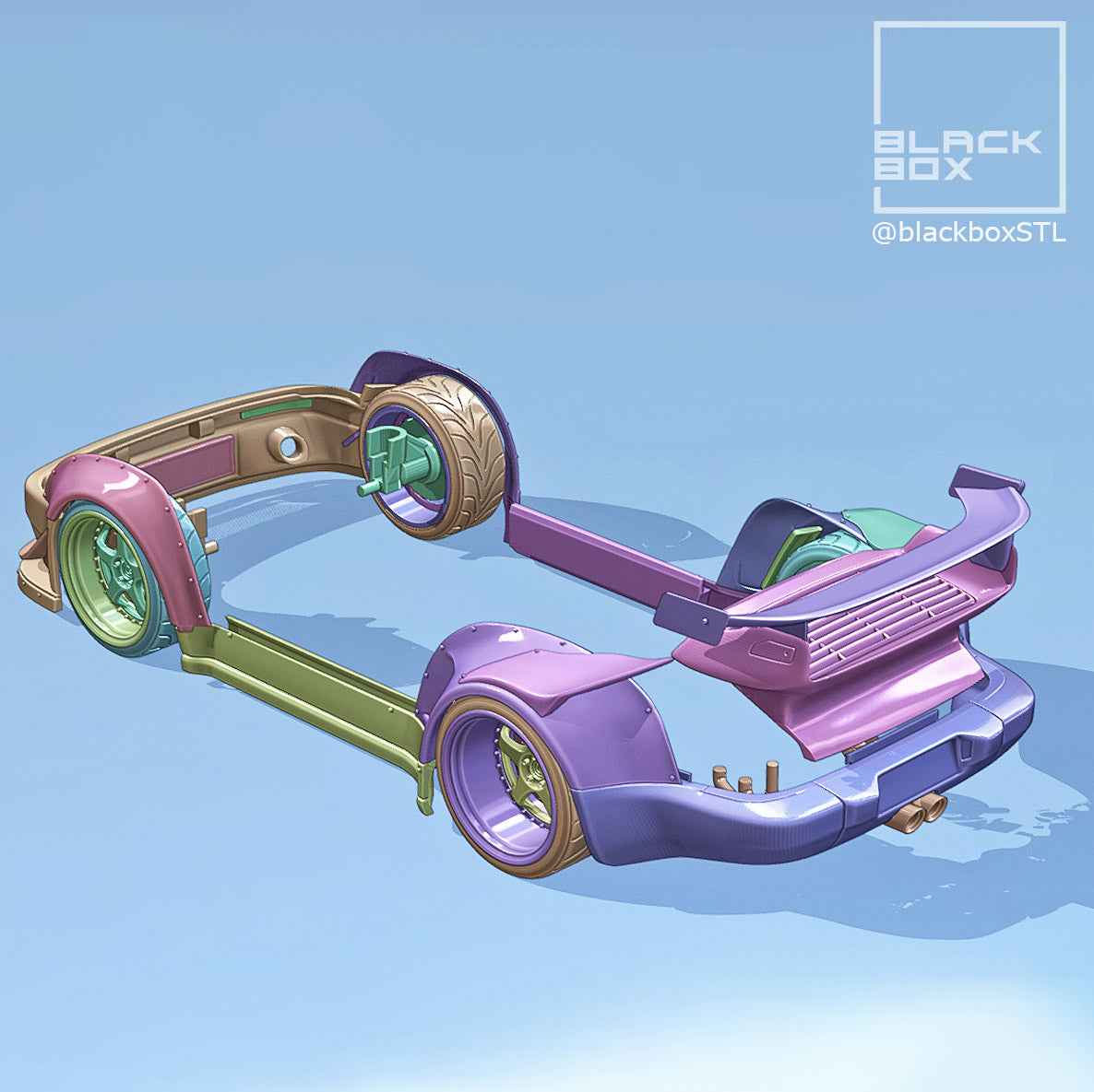 RWB Wide Body Kit for Tamiya 1988 Porsche