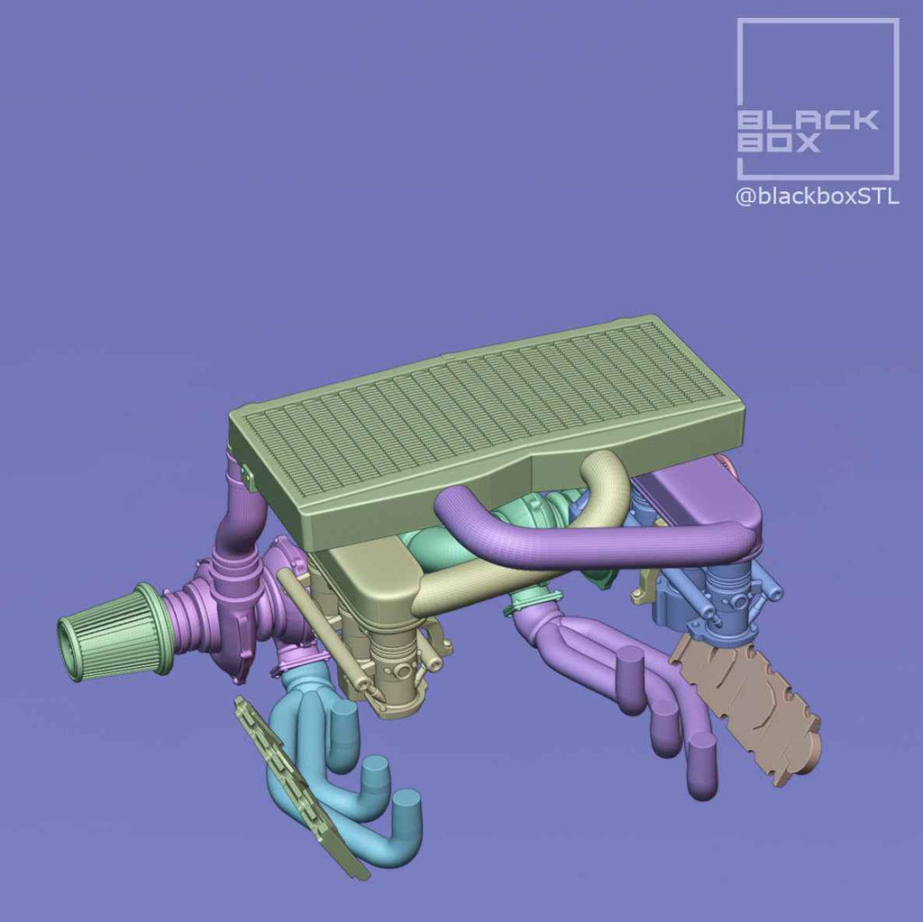Flat Six Boxer Turbo Upgrade Kit – 1/24 Scale