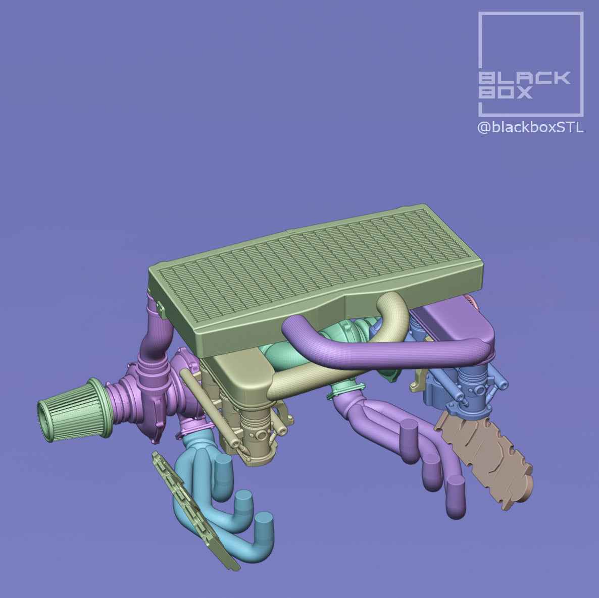 Flat Six Boxer Turbo Upgrade Kit – 1/24 Scale