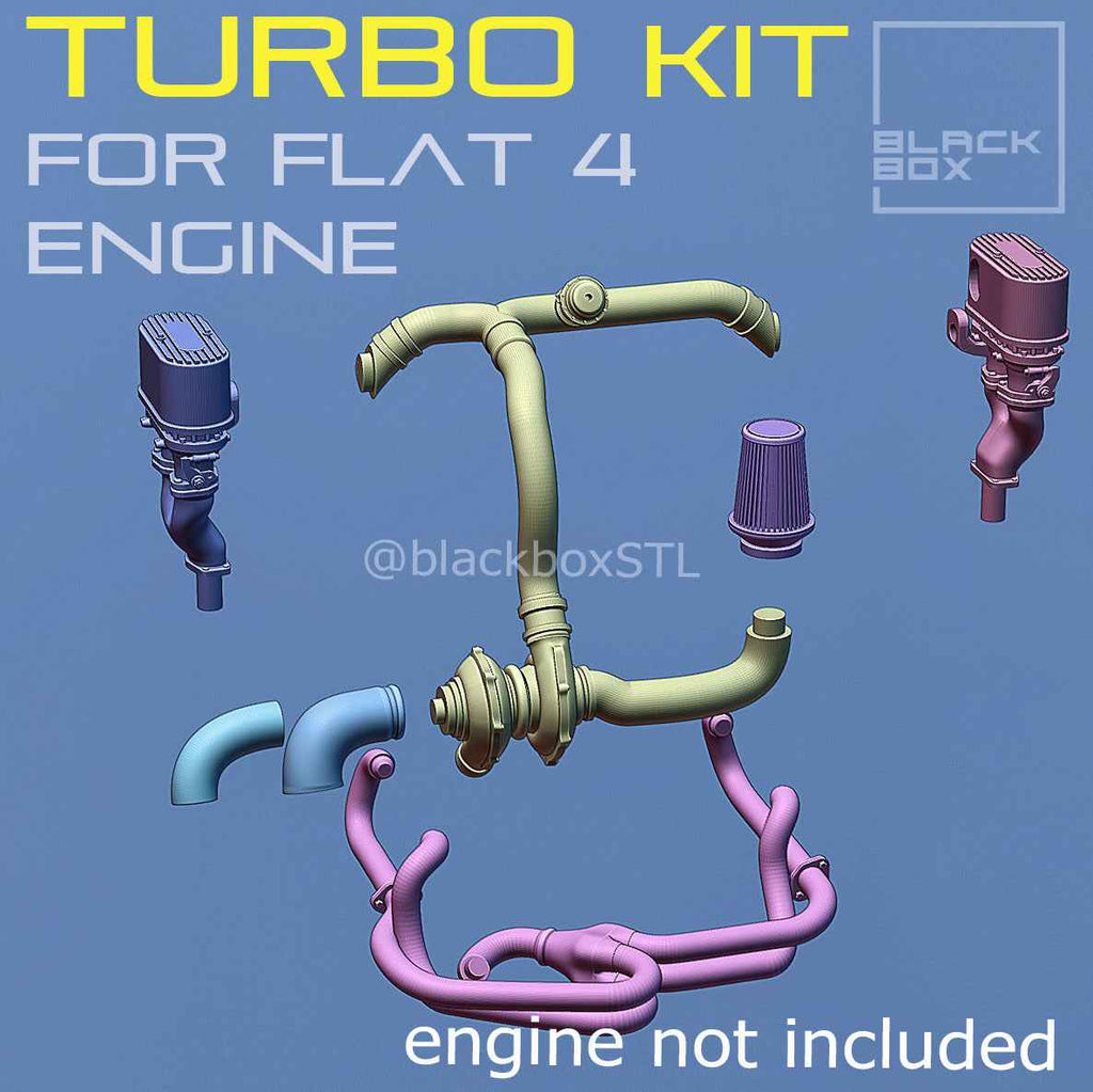 Flat Four Boxer Turbo Upgrade Kit – 1/24 Scale