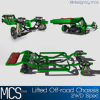 Lifted 2WD Off-Road Chassis System – 1/25 Scale