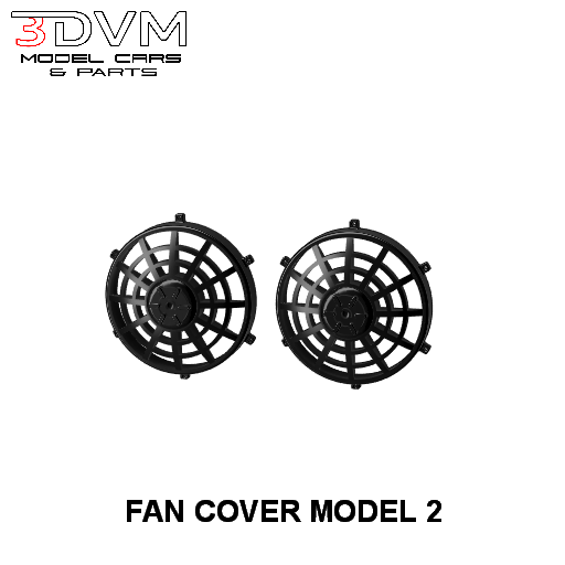 60s/70s Muscle Car Small Block Dual Electric Fan & Cover Set - Model Maker's Workshop