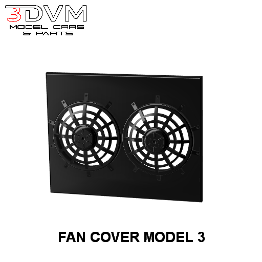 60s/70s Muscle Car Small Block Dual Electric Fan & Cover Set - Model Maker's Workshop