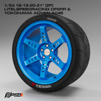 18–21-Inch Litespeed Racing DF6RR Wheels & Yokohama Advan A048 Tires – Set of 4