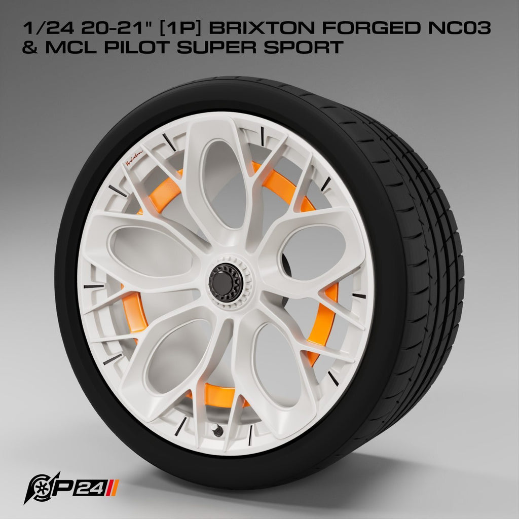 20–21-Inch Brixton Forged NC03 Wheels & MCL Pilot Super Sport Tires – Set of 4