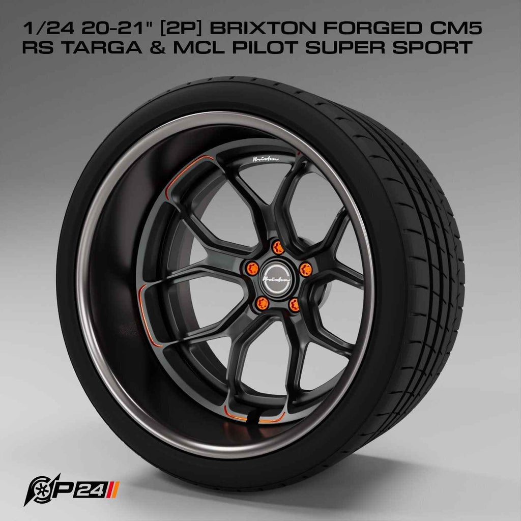 20–21-Inch Brixton Forged CM5 RS Targa Wheels & MCL Pilot Super Sport Tires – Pair