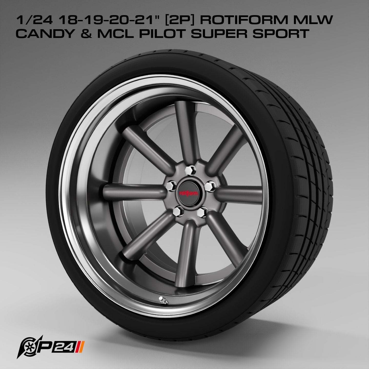 18–21-Inch Rotiform MLW Candy Wheels & MCL Pilot Super Sport Tires – Pair