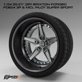 20–21-Inch Brixton Forged FDE04 3P Wheels & MCL Pilot Super Sport Tires – Pair