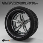 20–21-Inch Brixton Forged FDE04 3P Wheels & MCL Pilot Super Sport Tires – Pair