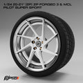 20–21-Inch ZP Forged 3 Wheels & MCL Pilot Super Sport Tires – Set of 4 – 1/24 & 1/25 Scale