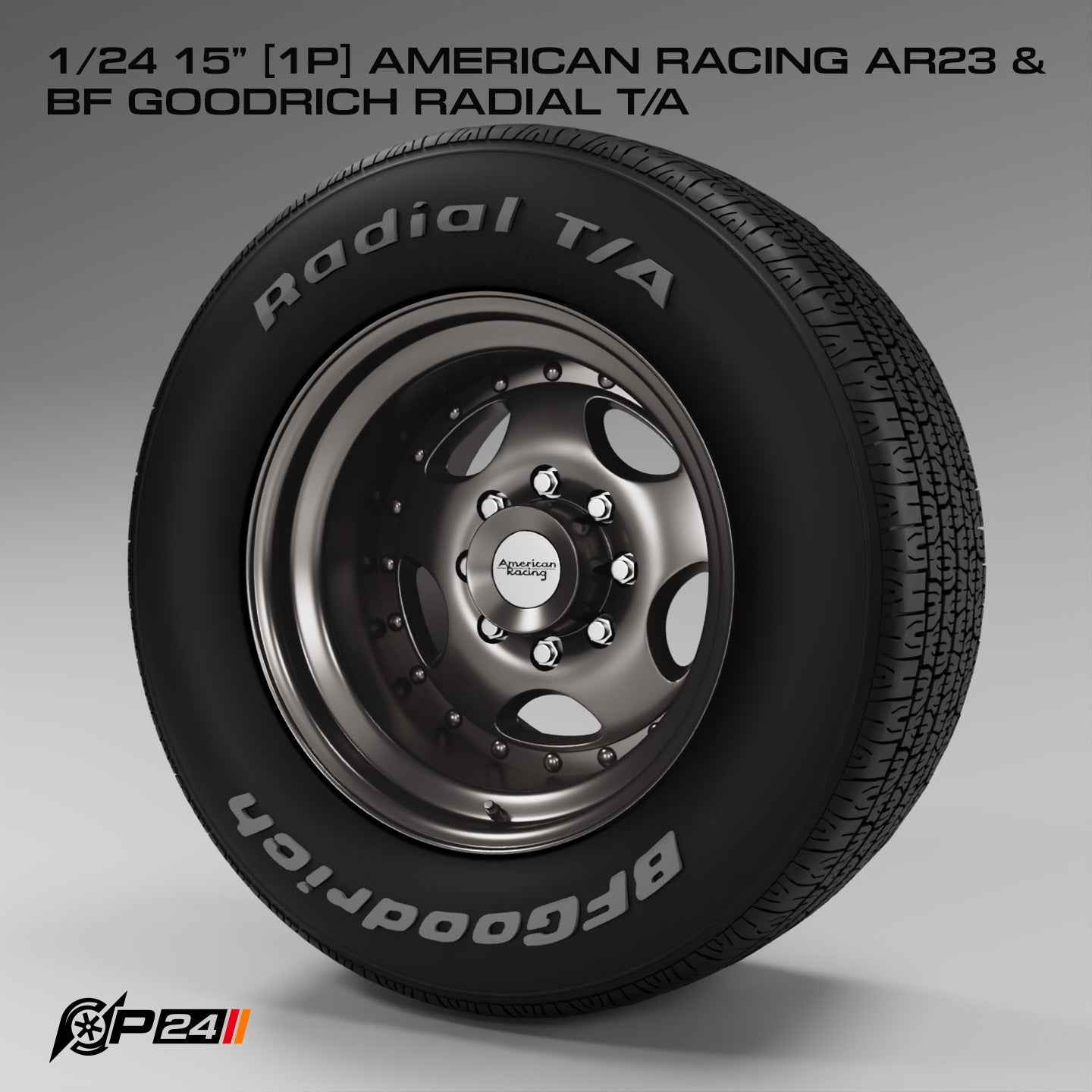 15" American Racing AR23 Wheels w/ BF Goodrich Radial T/A Tires