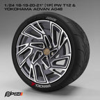 18–21-Inch PW T12 Wheels & Yokohama Advan A048 Tires – Set of 4