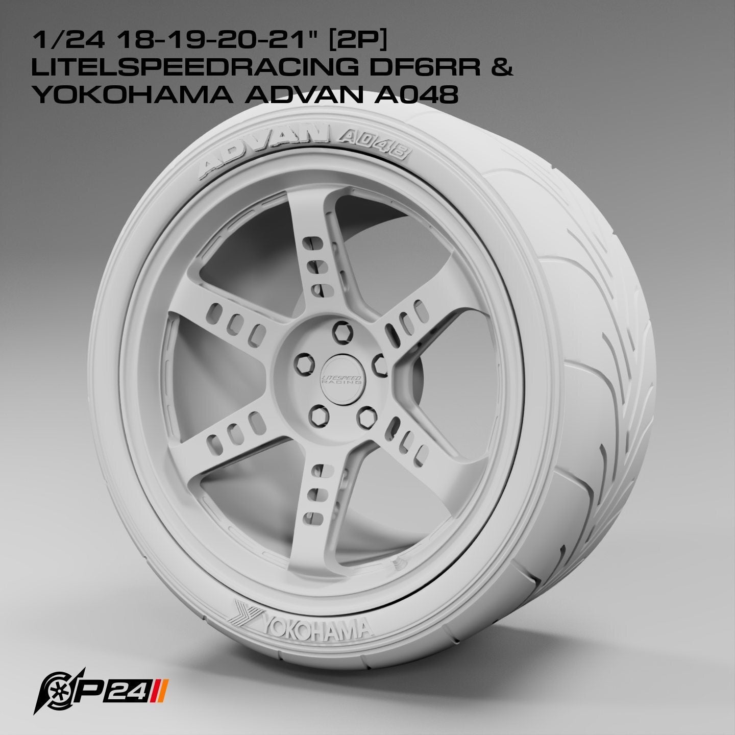 18–21-Inch Litespeed Racing DF6RR Wheels & Yokohama Advan A048 Tires – Set of 4