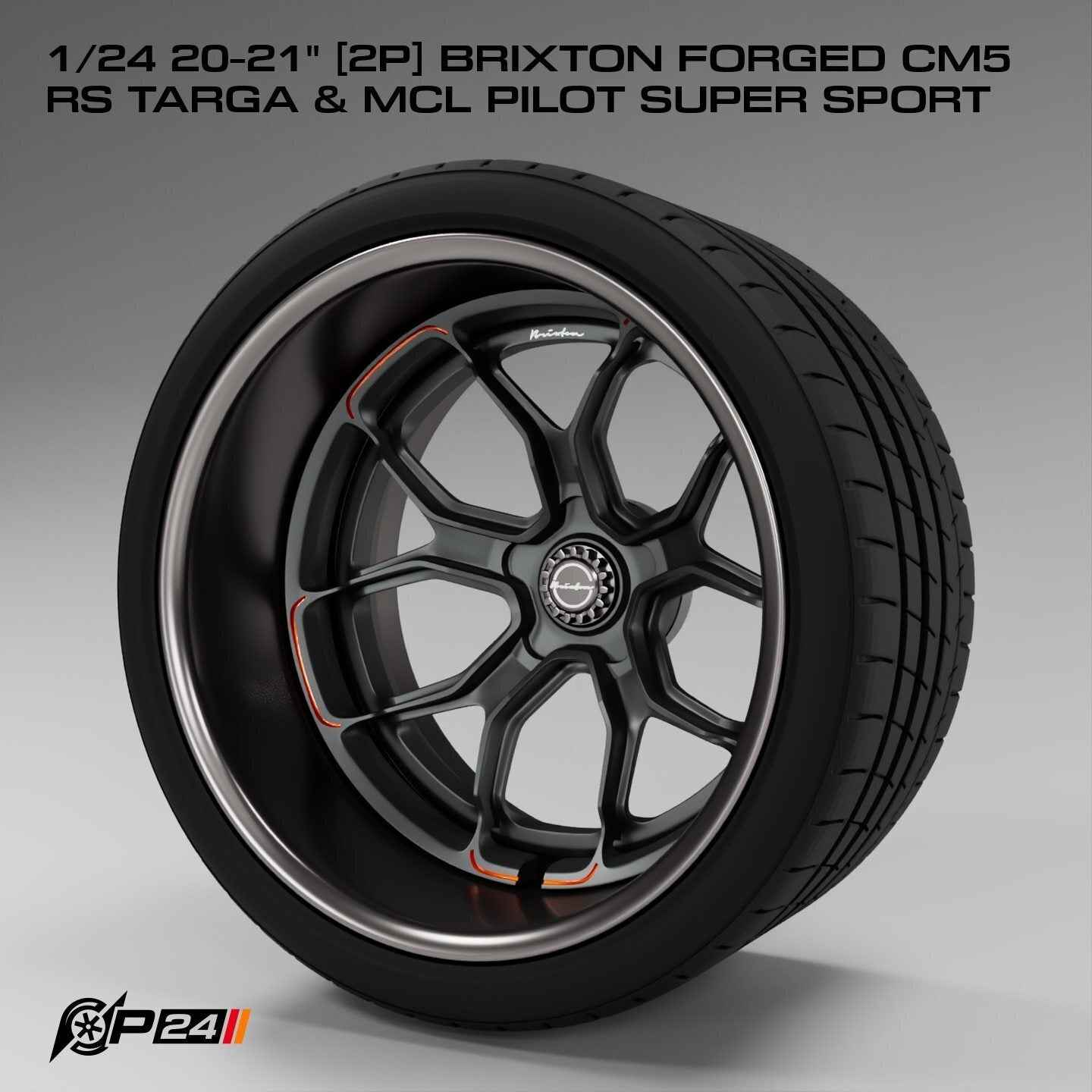 20–21-Inch Brixton Forged CM5 RS Targa Wheels & MCL Pilot Super Sport Tires – Pair