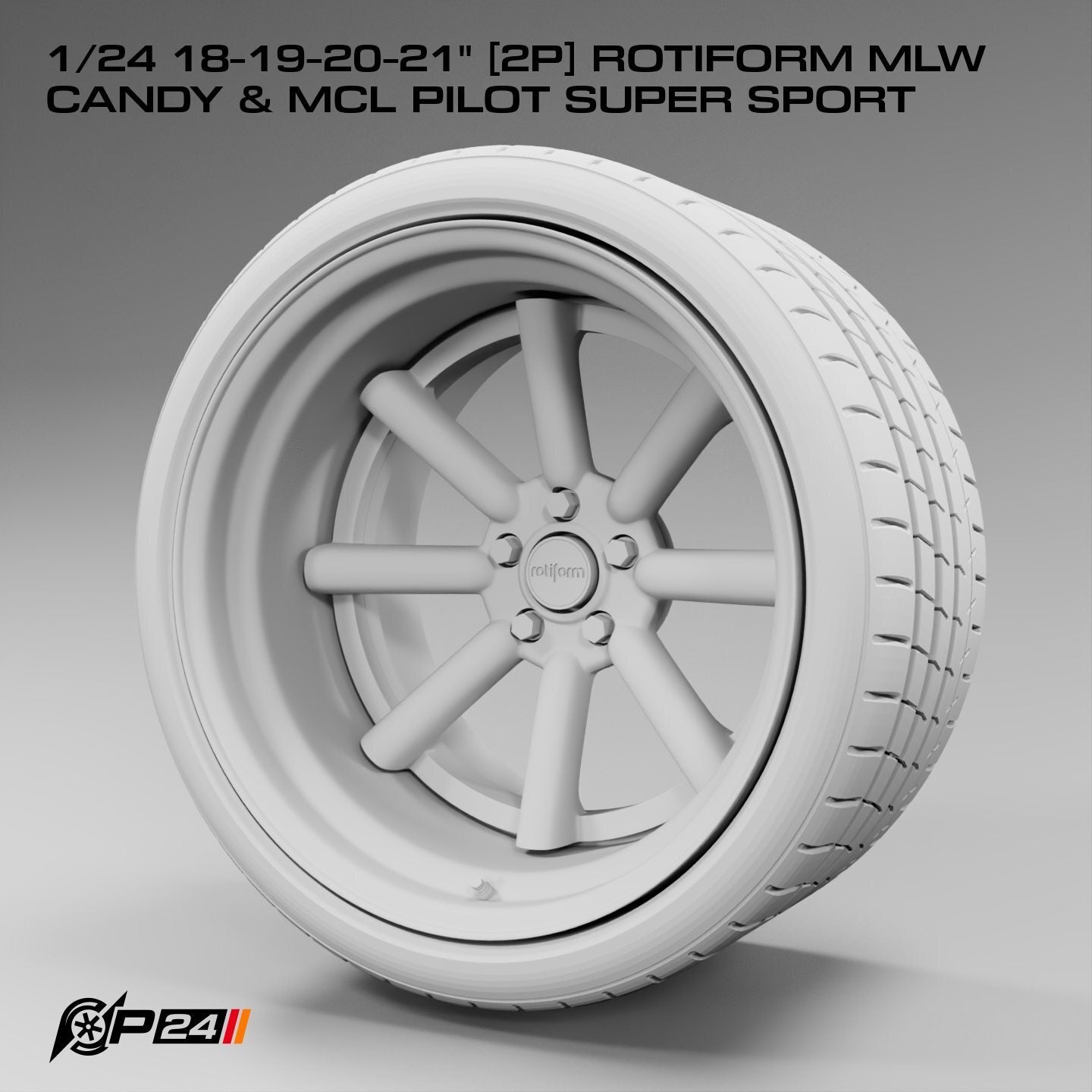 18–21-Inch Rotiform MLW Candy Wheels & MCL Pilot Super Sport Tires – Pair
