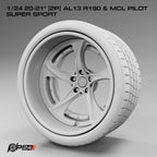 20–21-Inch AL13 R190 Wheels & MCL Pilot Super Sport Tires – Pair