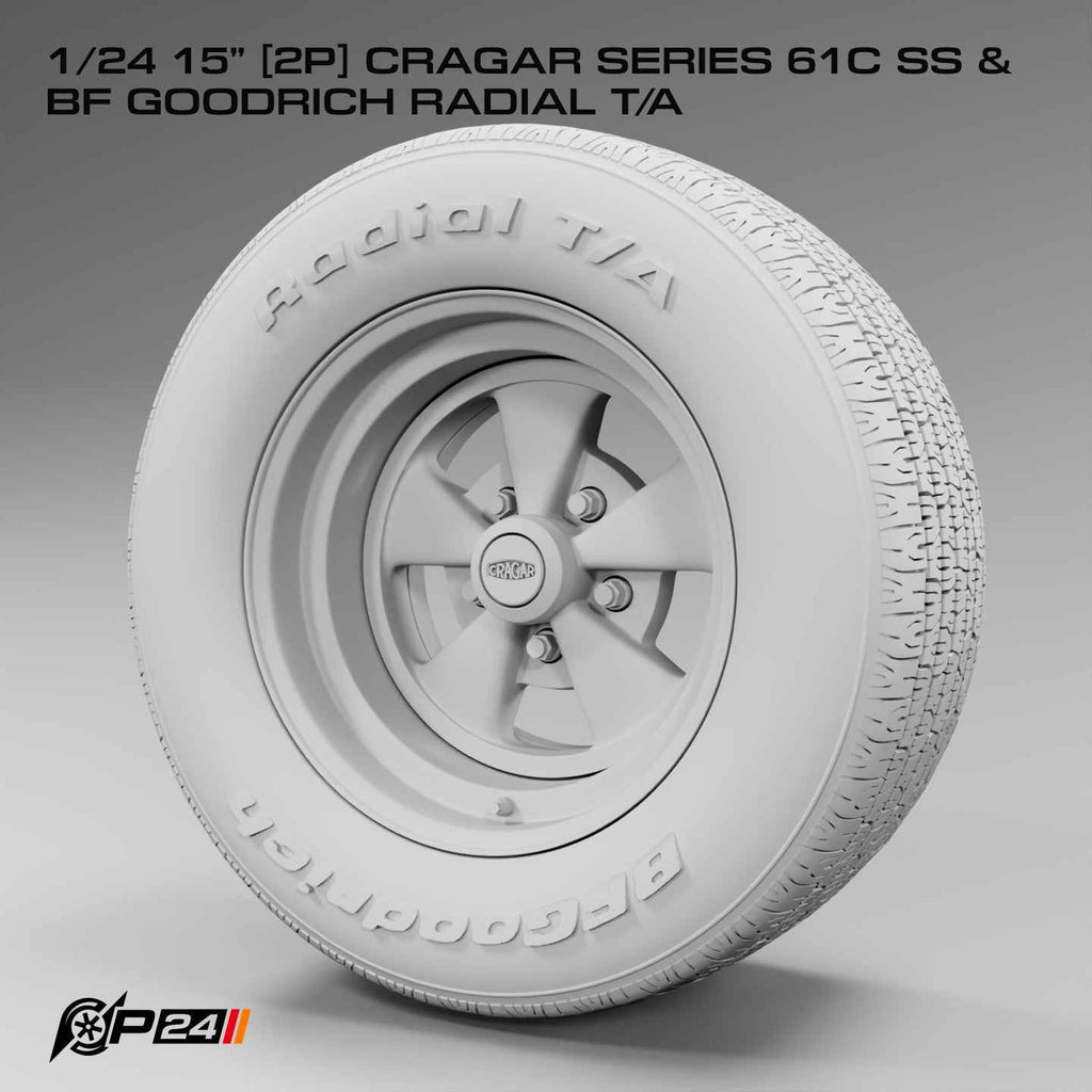 15" Cragar SS 5 Spoke Wheels & Tire Set