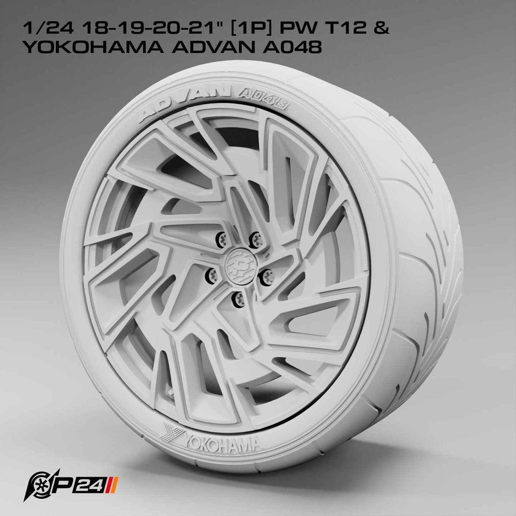 18–21-Inch PW T12 Wheels & Yokohama Advan A048 Tires – Set of 4