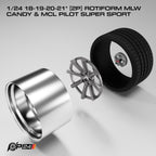 18–21-Inch Rotiform MLW Candy Wheels & MCL Pilot Super Sport Tires – Pair