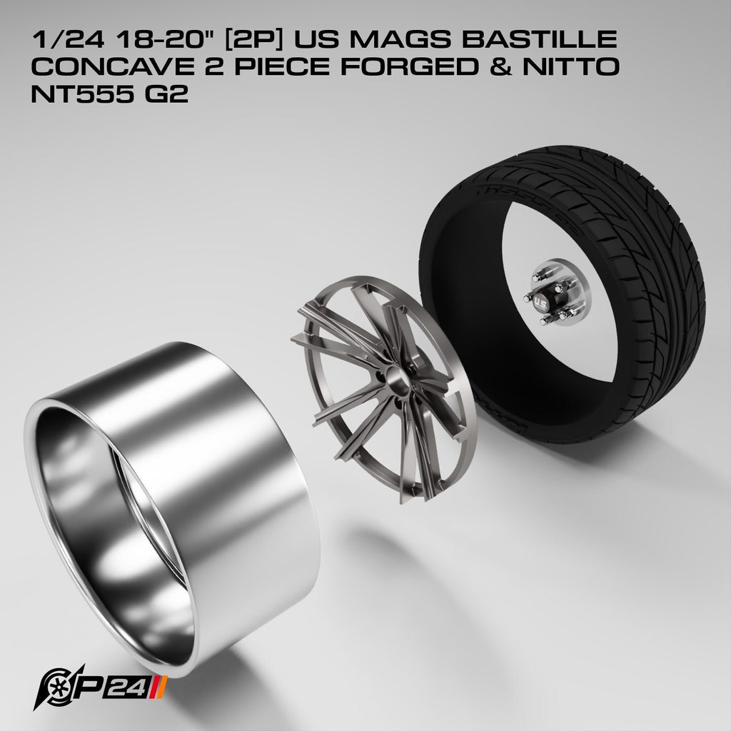 18–20-Inch US Mags Bastille Concave Forged Wheels & Nitto NT555 G2 Tires – Set of 4