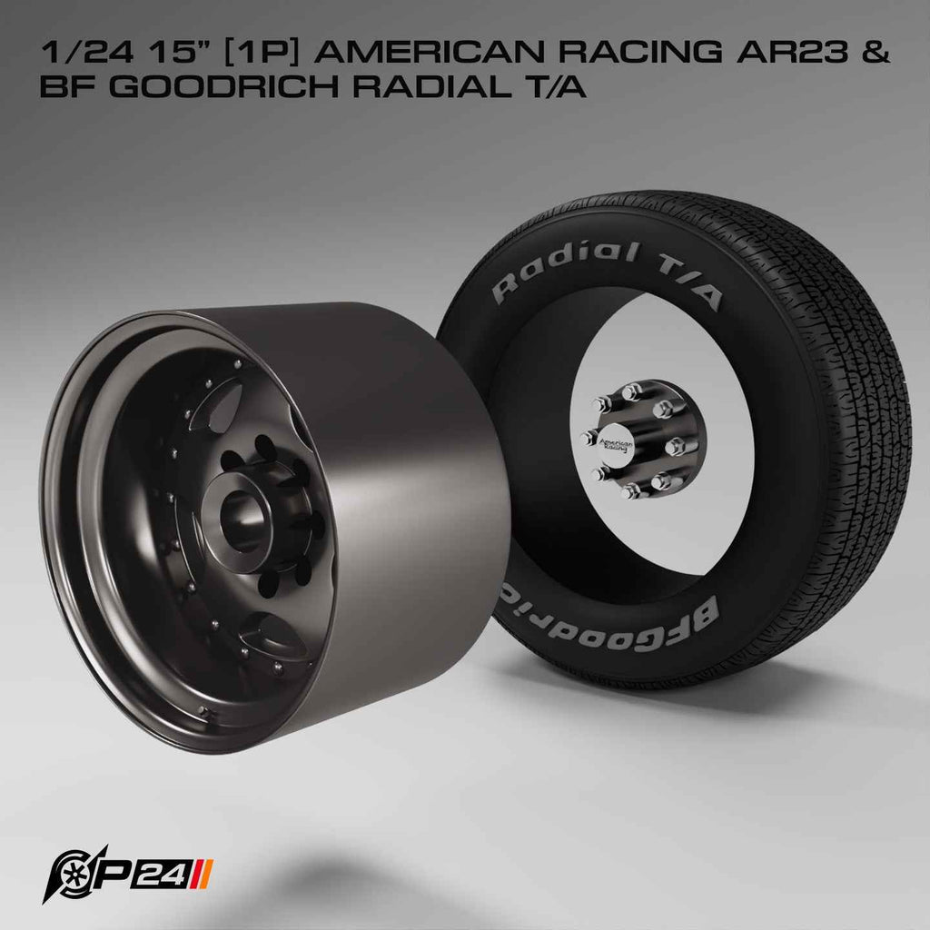 15" American Racing AR23 Wheels w/ BF Goodrich Radial T/A Tires