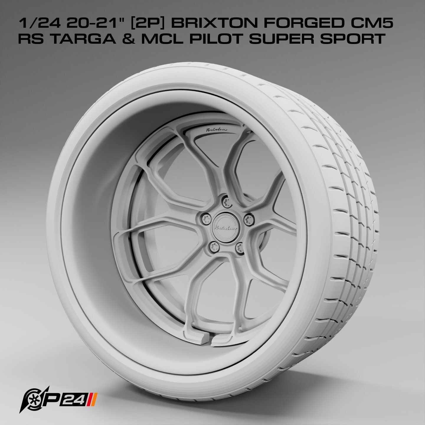 20–21-Inch Brixton Forged CM5 RS Targa Wheels & MCL Pilot Super Sport Tires – Pair