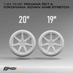 Rohana RC 7 Wheels w/ Yokohama Advan Stretch Tires