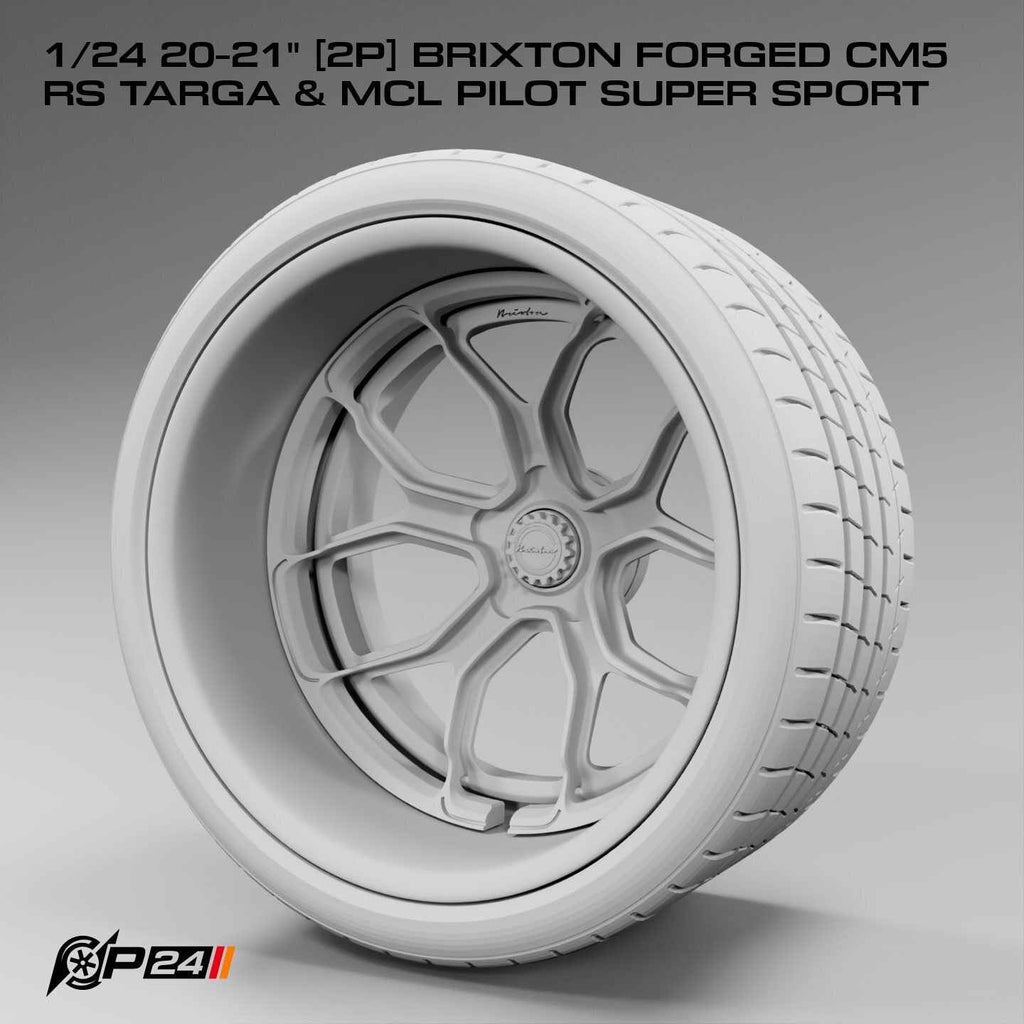 20–21-Inch Brixton Forged CM5 RS Targa Wheels & MCL Pilot Super Sport Tires – Pair