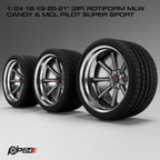 18–21-Inch Rotiform MLW Candy Wheels & MCL Pilot Super Sport Tires – Pair