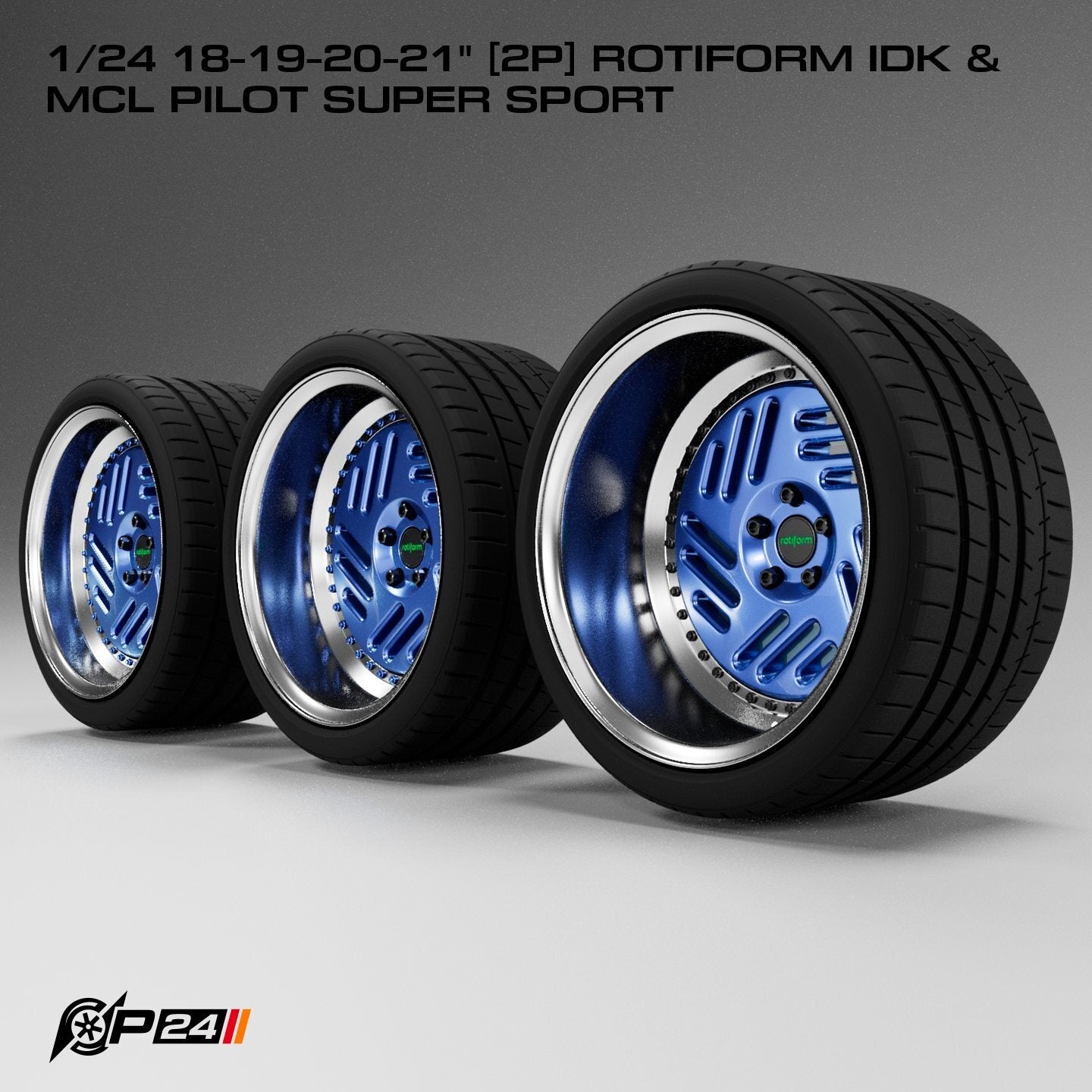 18–21-Inch Rotiform IDK Wheels & MCL Pilot Super Sport Tires – Pair
