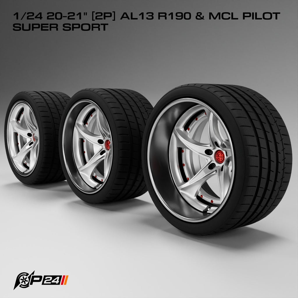 20–21-Inch AL13 R190 Wheels & MCL Pilot Super Sport Tires – Pair