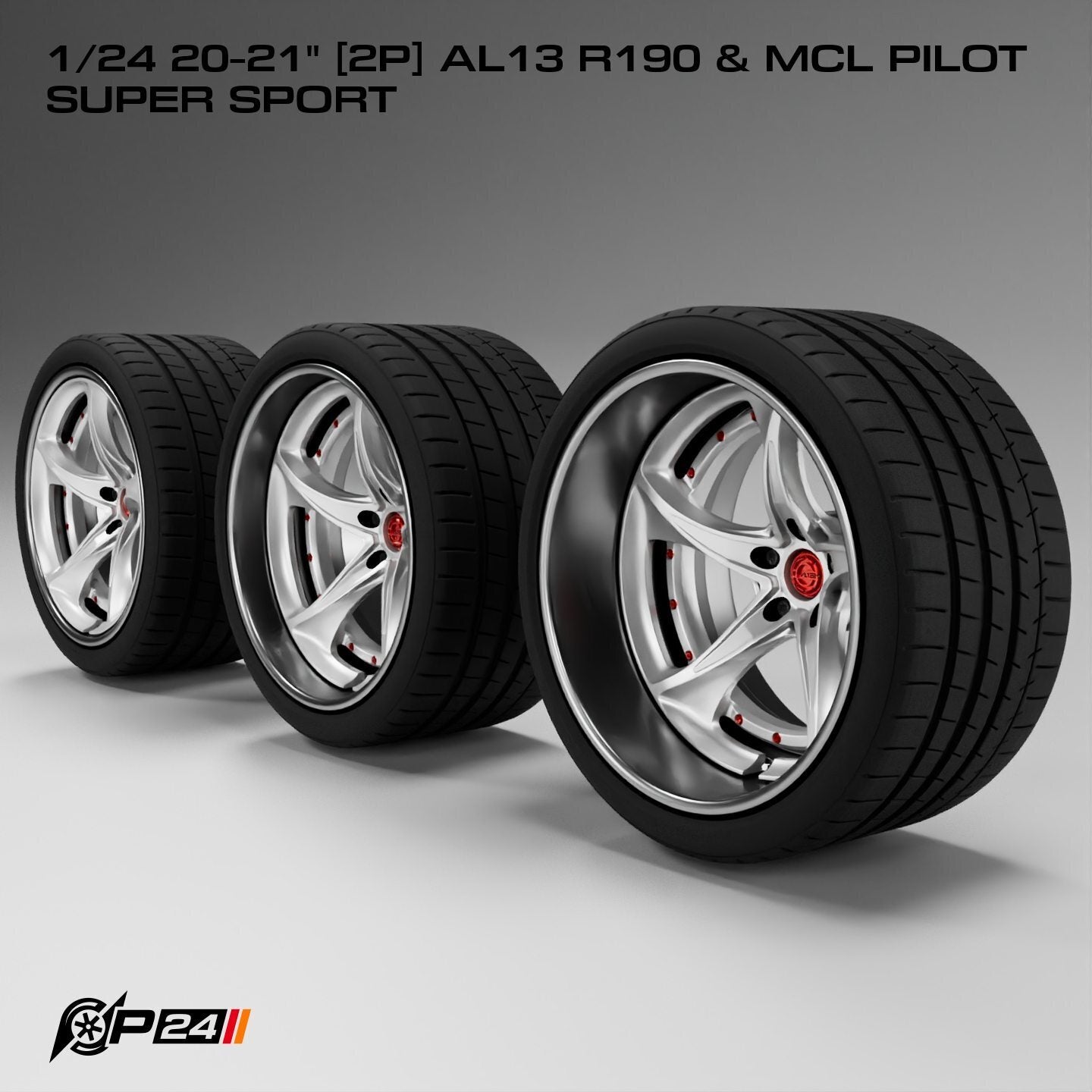 20–21-Inch AL13 R190 Wheels & MCL Pilot Super Sport Tires – Pair