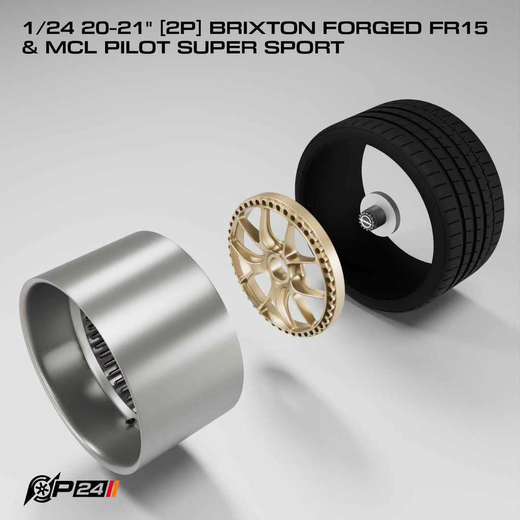20–21-Inch Brixton Forged FR15 Wheels & MCL Pilot Super Sport Tires – Pair