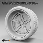 20–21-Inch Brixton Forged FDE04 3P Wheels & MCL Pilot Super Sport Tires – Pair