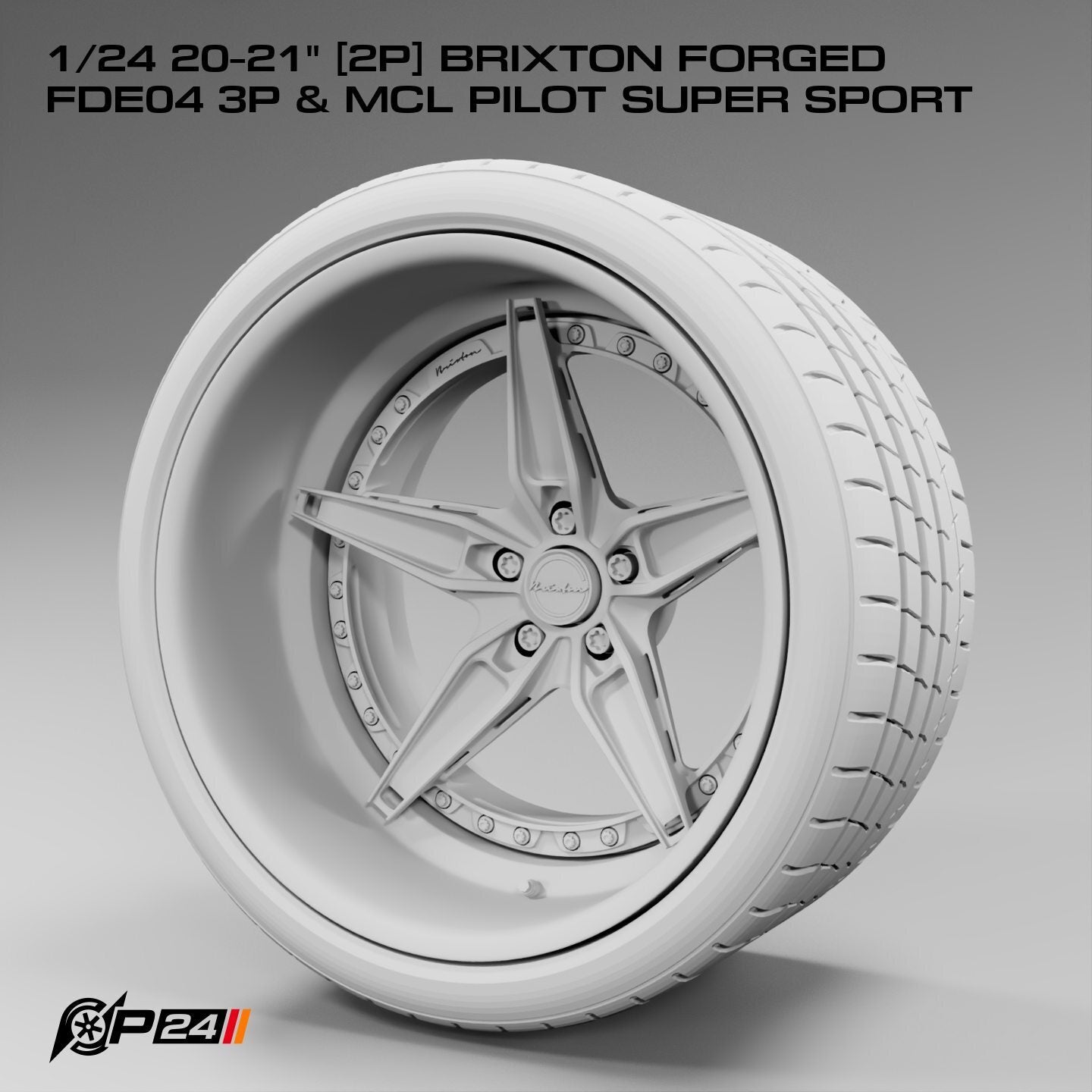 20–21-Inch Brixton Forged FDE04 3P Wheels & MCL Pilot Super Sport Tires – Pair